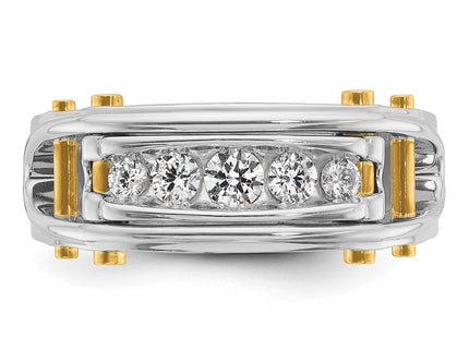 14k Two-tone Rings Style B64087 - Classique Jewelry Inc.