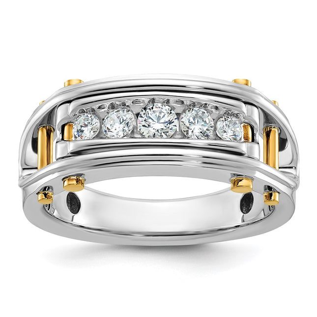 14k Two-tone Rings Style B64087 - Classique Jewelry Inc.