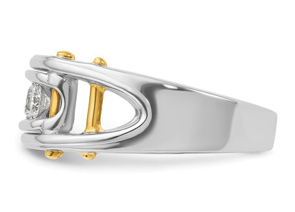 14k Two-tone Rings Style B64089 - Classique Jewelry Inc.
