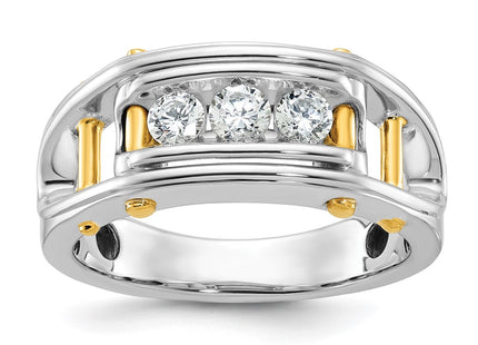 14k Two-tone Rings Style B64089 - Classique Jewelry Inc.