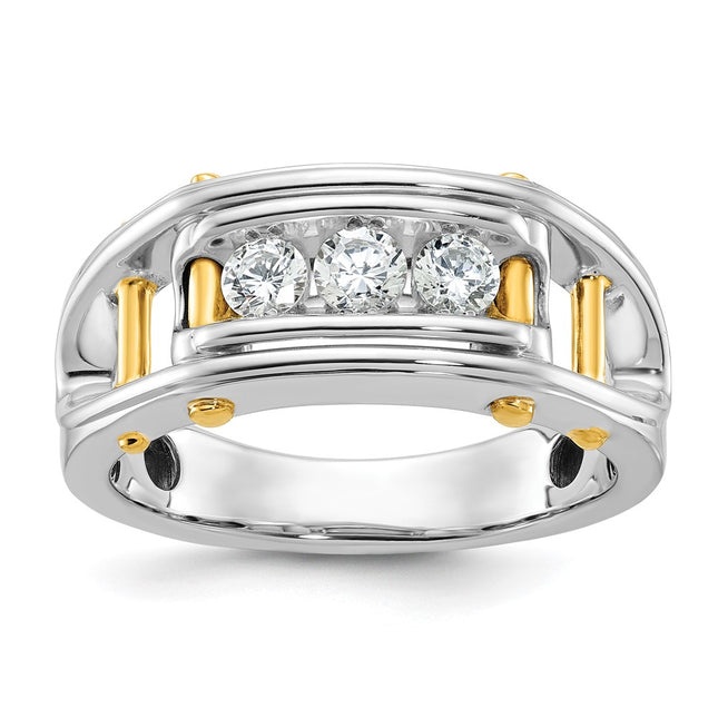 14k Two-tone Rings Style B64089 - Classique Jewelry Inc.
