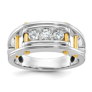 14k Two-tone Rings Style B64089 - Classique Jewelry Inc.