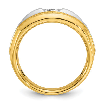 14K Two-tone IBGoodman Men's 1/3 carat Diamond Complete Ring