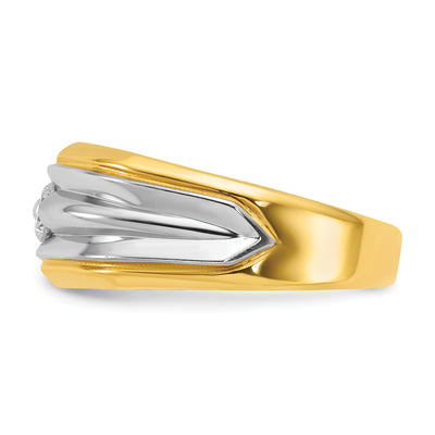 14K Two-tone IBGoodman Men's 1/3 carat Diamond Complete Ring