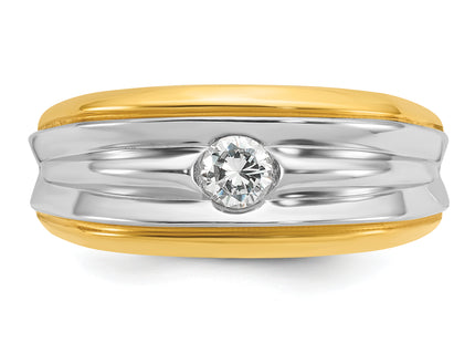 14k Two-tone IBGoodman Men's 1/3 carat Diamond Complete Ring