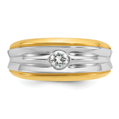 14K Two-tone IBGoodman Men's 1/3 carat Diamond Complete Ring