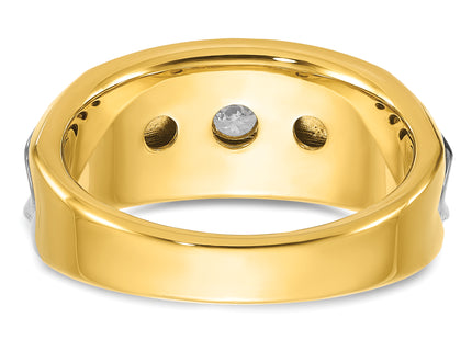 14k Two-tone IBGoodman Men's 1/3 carat Diamond Complete Ring