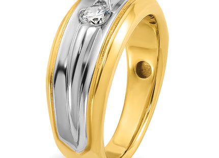 14k Two-tone IBGoodman Men's 1/3 carat Diamond Complete Ring