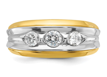14k Two-tone Rings Style B64093 - Classique Jewelry Inc.