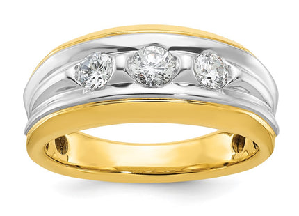 14k Two-tone Rings Style B64093 - Classique Jewelry Inc.