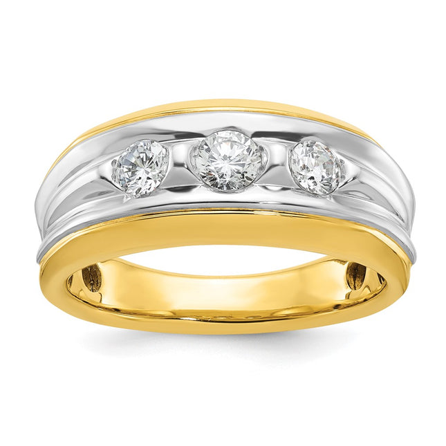 14k Two-tone Rings Style B64093 - Classique Jewelry Inc.