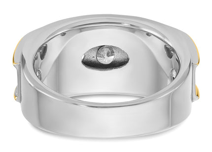 14k Two-tone Rings Style B64096 - Classique Jewelry Inc.