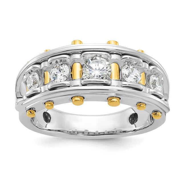 14k Two-tone Rings Style B64098 - Classique Jewelry Inc.