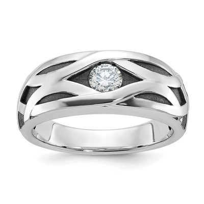 14K white gold diamond ring