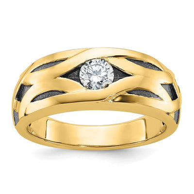 14K gold diamond ring