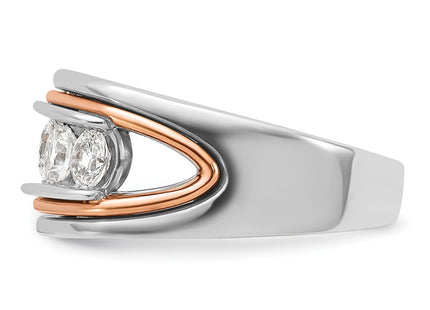 14K White/Rose Gold Rings Style B64120 - Classique Jewelry Inc.