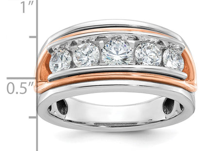14K White/Rose Gold Rings Style B64120 - Classique Jewelry Inc.
