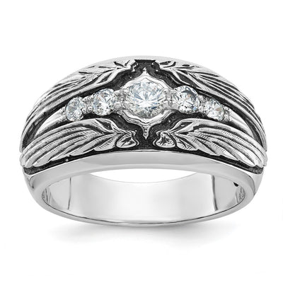 14K white gold diamond ring