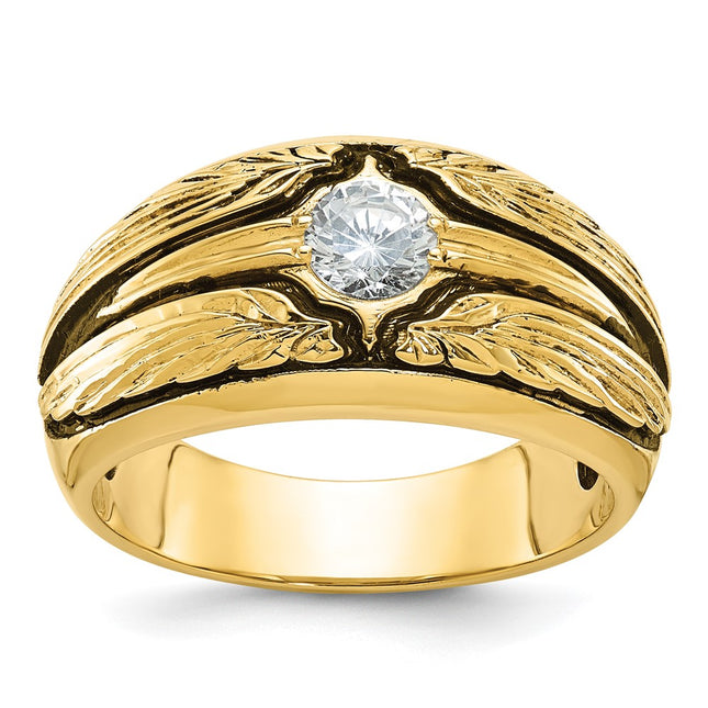 14k Yellow Gold Rings Style B64159 - Classique Jewelry Inc.