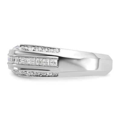 IBGoodman 14K White Gold Men's Polished 1 7/8 Carat AA Quality Diamond Ring