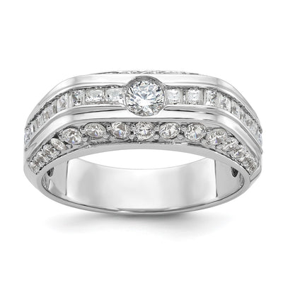 14K white gold diamond ring