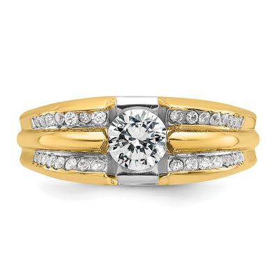 IBGoodman 14K Men's Polished 1/3 Carat AA Quality Diamond Semi-Mount Ring