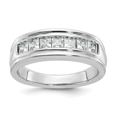 14K white gold diamond ring