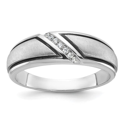 14K white gold diamond ring