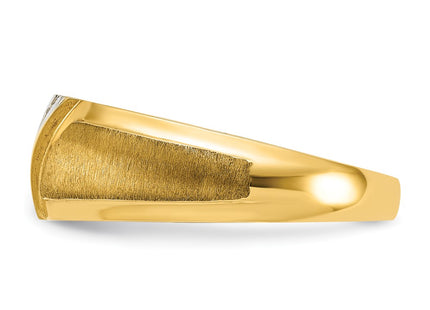 14k Yellow & Rhodium Rings Style B64191 - Classique Jewelry Inc.