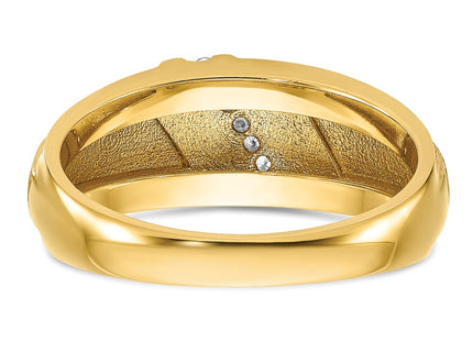 14k Yellow & Rhodium Rings Style B64191 - Classique Jewelry Inc.