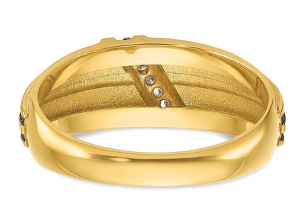 14k Yellow & Rhodium Rings Style B64197 - Classique Jewelry Inc.