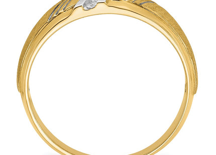 14k Yellow & Rhodium Rings Style B64198 - Classique Jewelry Inc.