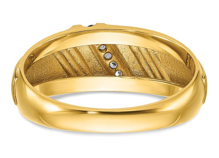 14k Yellow & Rhodium Rings Style B64198 - Classique Jewelry Inc.