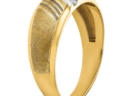 14k Yellow & Rhodium Rings Style B64198 - Classique Jewelry Inc.