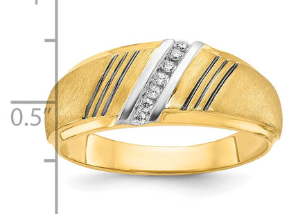 14k Yellow & Rhodium Rings Style B64198 - Classique Jewelry Inc.