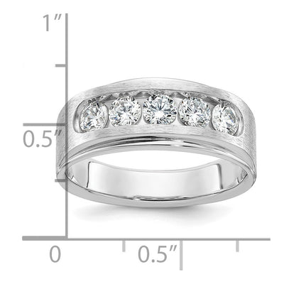 IBGoodman 14K Polished and Brushed Five Stone Men's Band Mounting