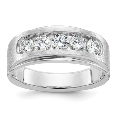 IBGoodman 14K Polished and Brushed Five Stone Men's Band Mounting
