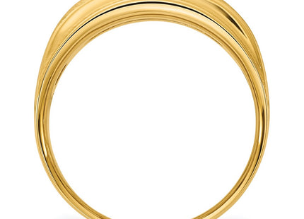 IBGoodman 14K Five Stone Polished and Brushed Men's Ring Mounting