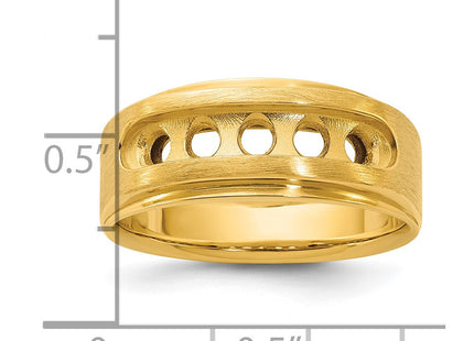 IBGoodman 14K Five Stone Polished and Brushed Men's Ring Mounting