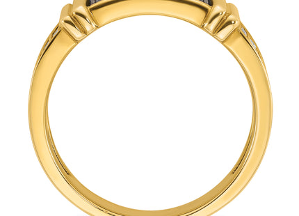 14k IBGoodman Mens Black and White Diamond Ring Mounting