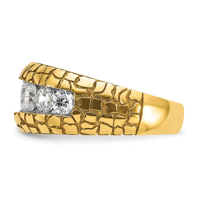 14K IBGoodman Men's 2 carat Diamond Nugget Complete Ring