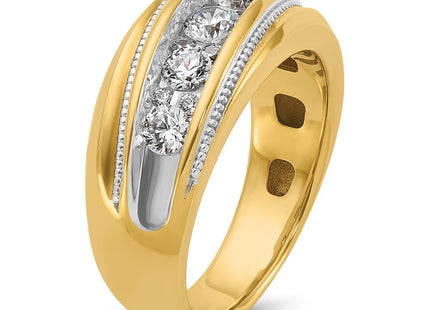 14k Yellow & Rhodium Rings Style B64226 - Classique Jewelry Inc.