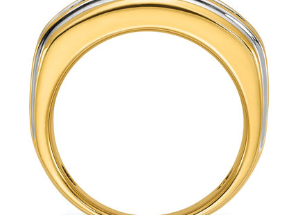 14k Yellow & Rhodium Rings Style B64234 - Classique Jewelry Inc.