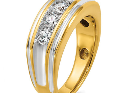 14k Yellow & Rhodium Rings Style B64234 - Classique Jewelry Inc.
