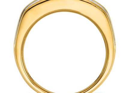 14k Yellow & Rhodium Rings Style B64246 - Classique Jewelry Inc.
