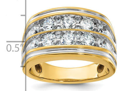 14k Yellow & Rhodium Rings Style B64246 - Classique Jewelry Inc.