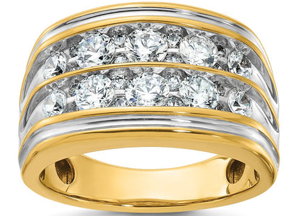 14k Yellow & Rhodium Rings Style B64246 - Classique Jewelry Inc.