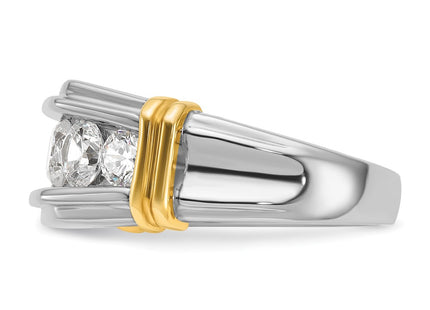 14k Two-tone Rings Style B64255 - Classique Jewelry Inc.