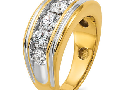 14k Yellow & Rhodium Rings Style B64268 - Classique Jewelry Inc.