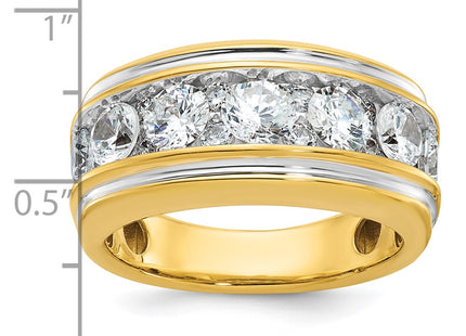 14k Yellow & Rhodium Rings Style B64268 - Classique Jewelry Inc.